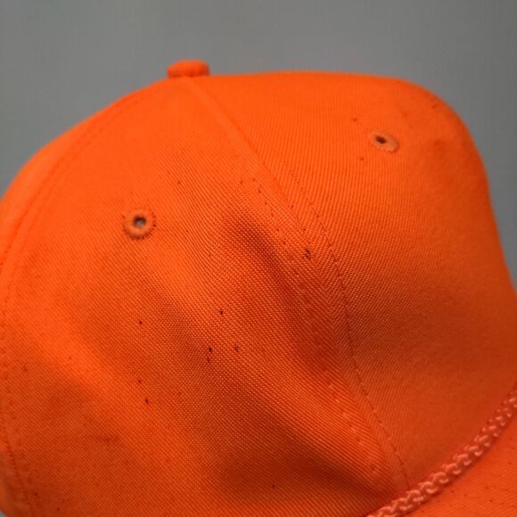 Signatures Men's Snapback Hat Bright Orange Size OSFA Blank Rope - Picture 5 of 8